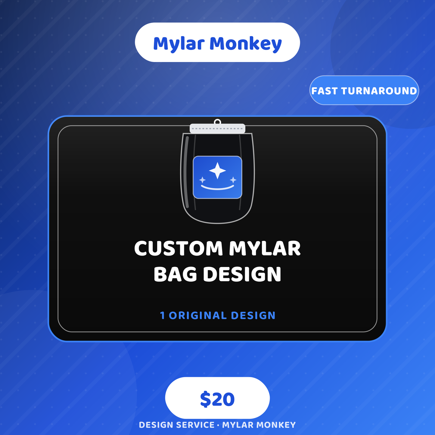 Custom Mylar Bag Design - Mylar Monkey design service