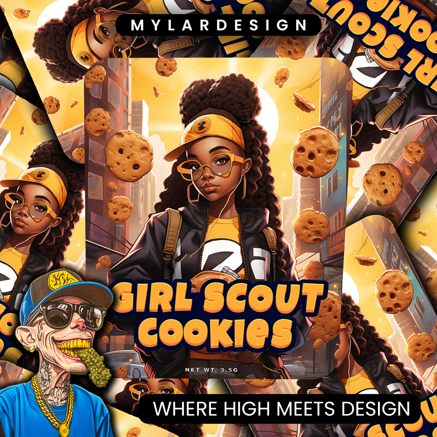 Girl Scout Cookies – Mylar Bag Design