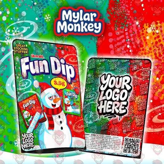 Fun Dip Snowman – Christmas Mylar Bag Design