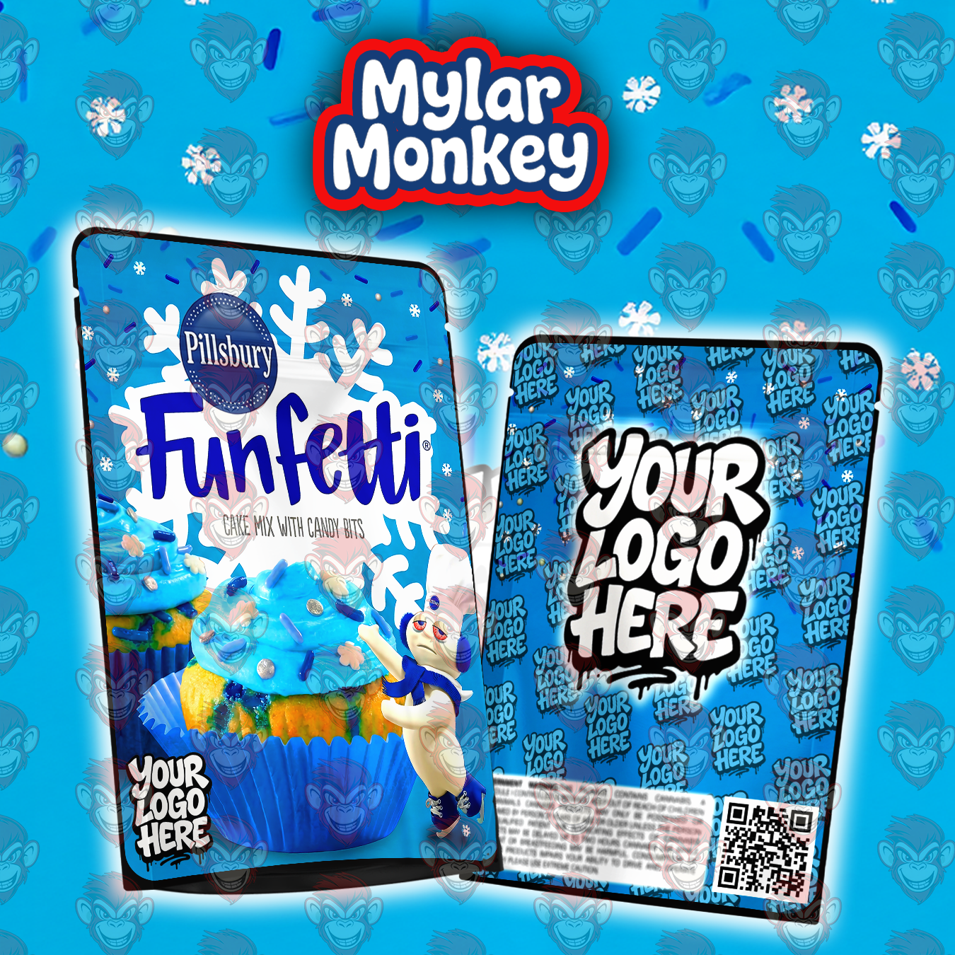 Funfetti Winter Cake – Christmas Mylar Bag Design