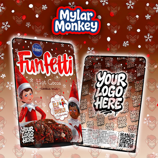Funfetti Hot Cocoa – Christmas Mylar Bag Design