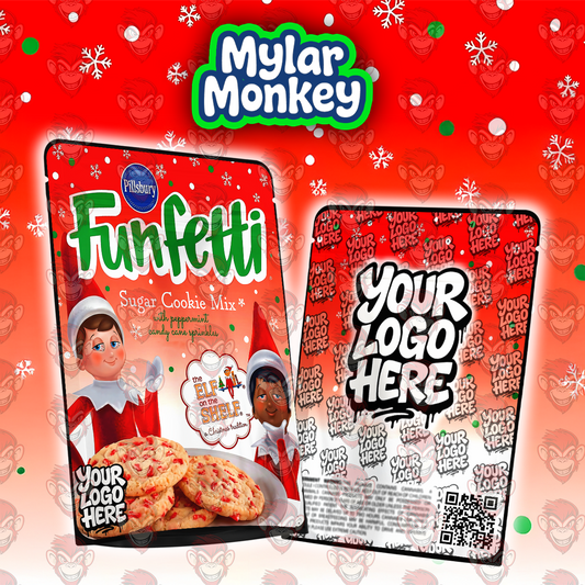 Funfetti Sugar Cookie (Red) – Christmas Mylar Bag Design