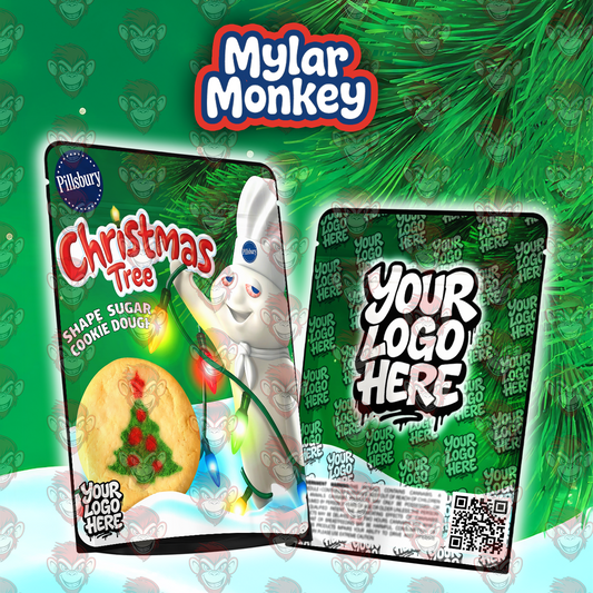 Christmas Tree Cookie Dough – Christmas Mylar Bag Design