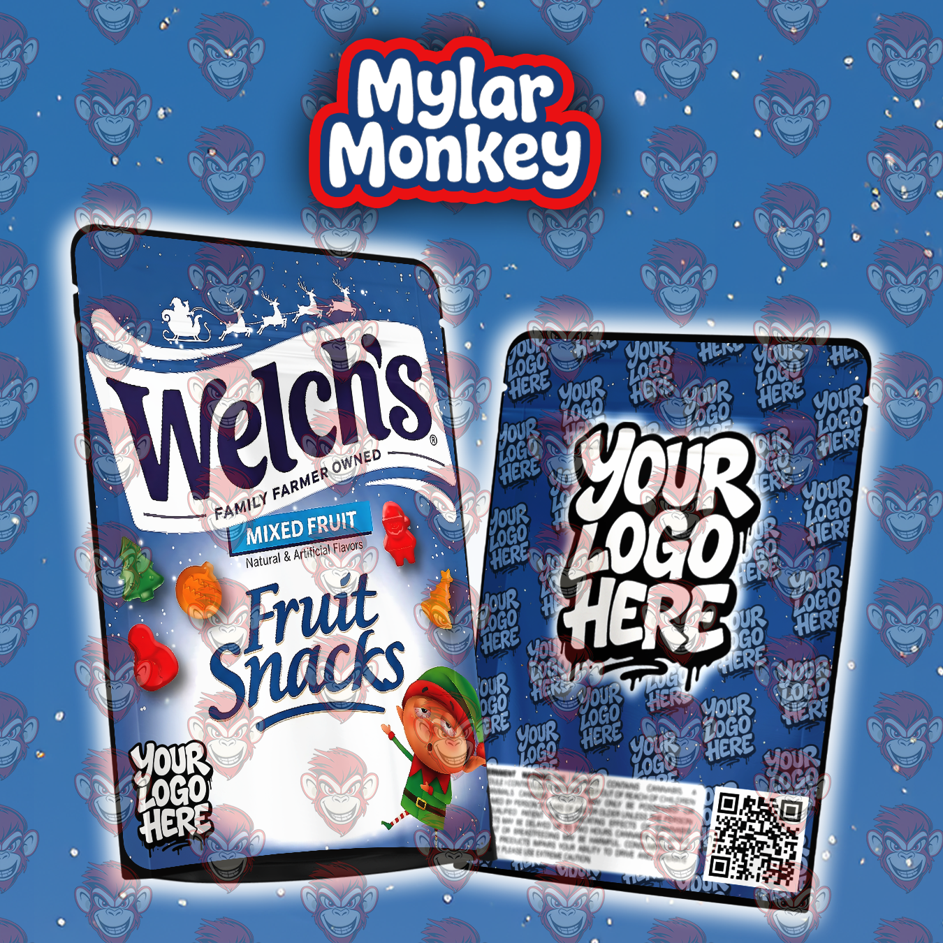Welch’s Fruit Snacks Holiday – Christmas Mylar Bag Design