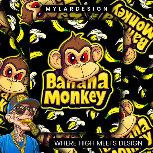 Banana Monkey – Mylar Bag Design