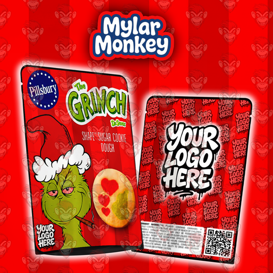 Grinch Cookie Dough – Christmas Mylar Bag Design